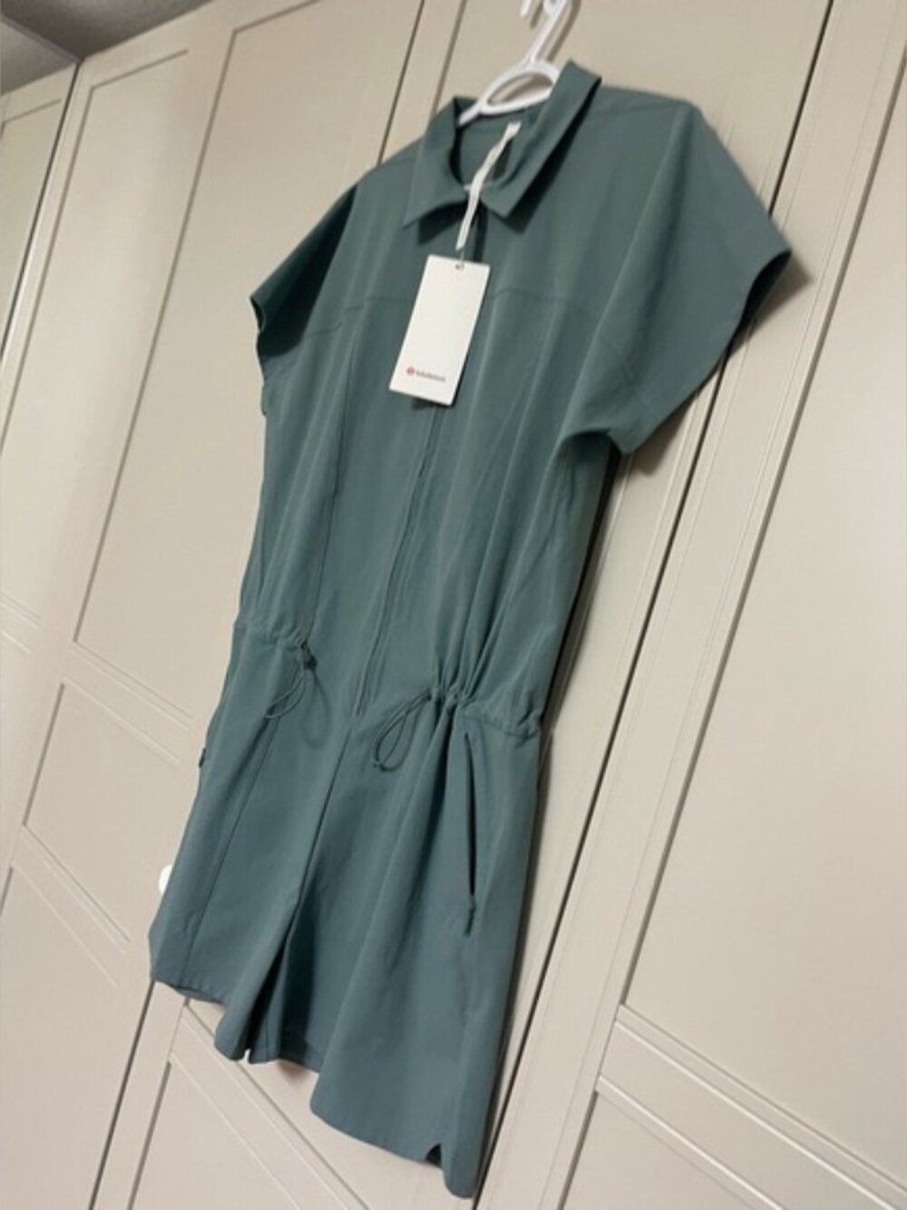 NWT Lululemon Stretch Rib Pocketed Romper in Tidewater Teal - Picture 5 of 9